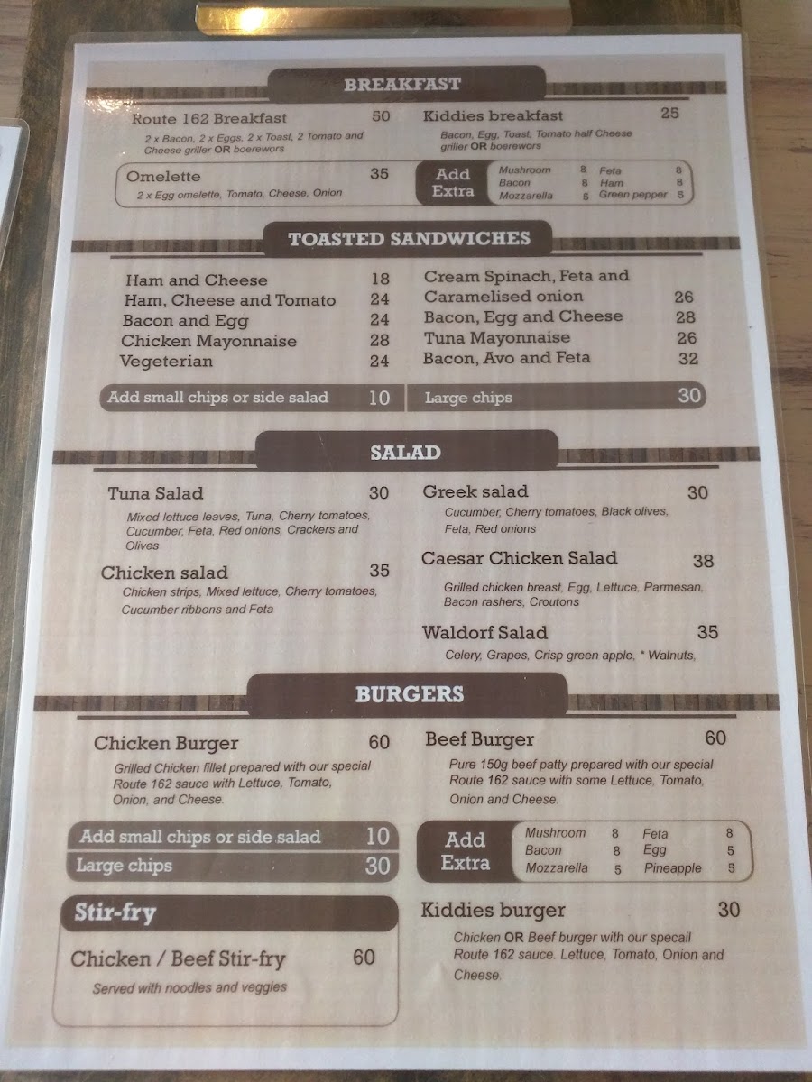 Menu The Venue At Route 162-10